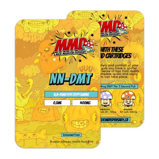 Premium NN-DMT 0.5mL 400MG vape cartridge by MMD Cosmo for spiritual and emotional clarity
