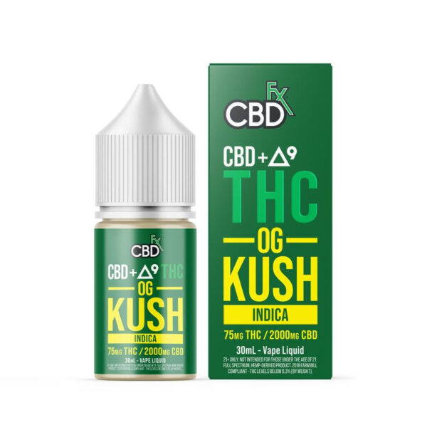 OG Kush THC Vape Juice UK – 30ml CBD & Delta-9 Formula