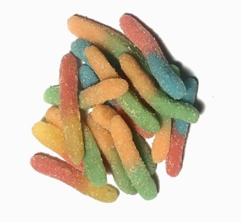 20mg THC Sour Gummy Worms – UK Cannabis Edibles