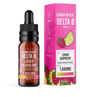 Delta 8 THC Tincture UK – Lemon Raspberry Bottle