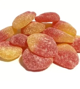 Peach-flavoured THC gummies 100mg pack – 10x 20mg weed edibles for UK delivery