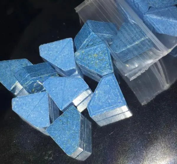 Blue Punisher MDMA Tablets Close-Up