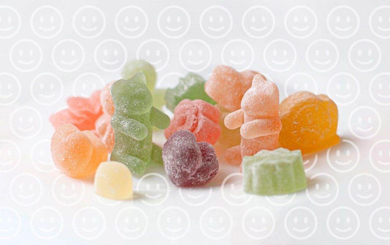 Assorted CBD and THC gummies for anxiety and sleep relief in 2025