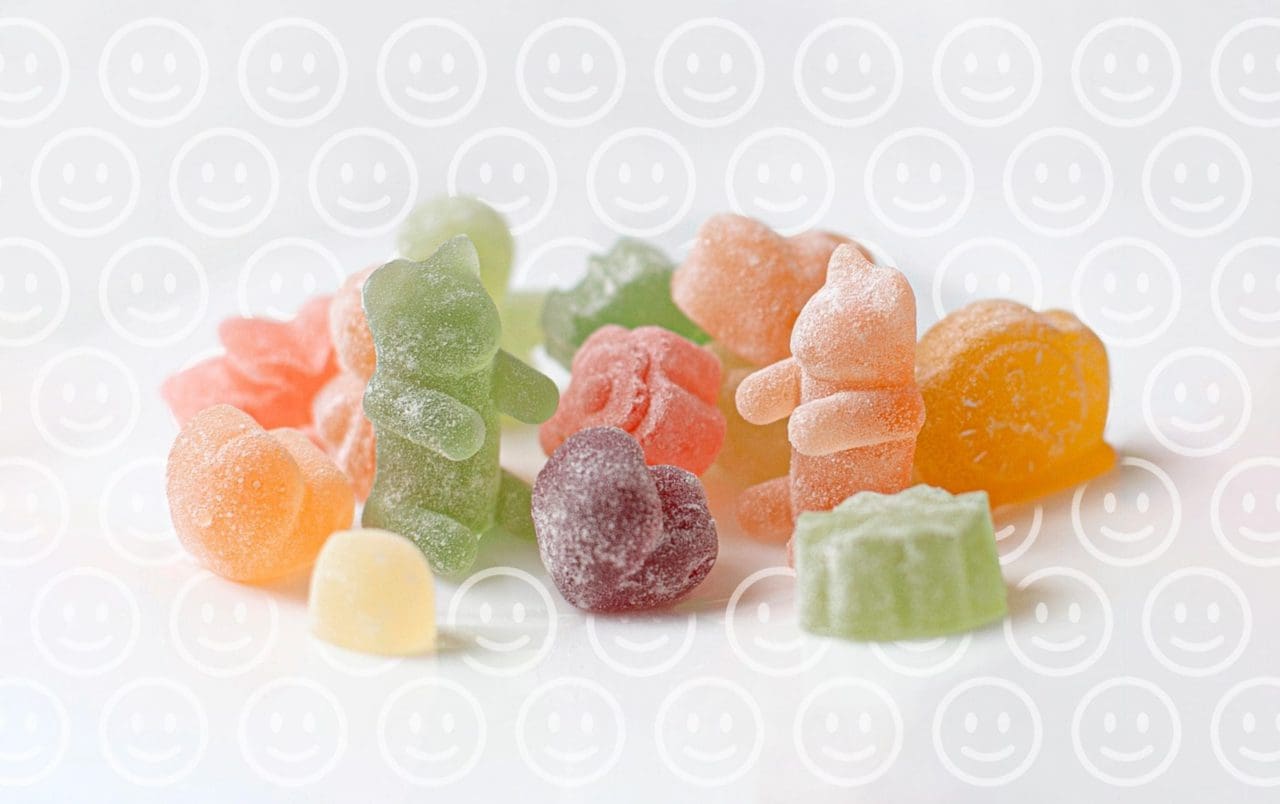 Assorted CBD and THC gummies for anxiety and sleep relief in 2025